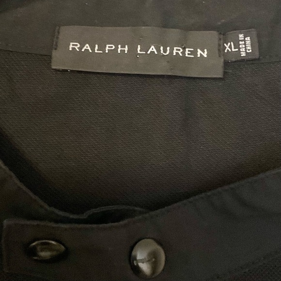 Ralph Lauren Black Label Button Front Chest Pockets Long Sleeve Shirt Black - Picture 4 of 14